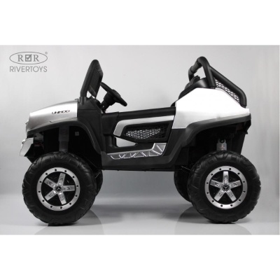 Детский электромобиль Mercedes-Benz Unimog Concept RiverToys P555BP серебристый глянец