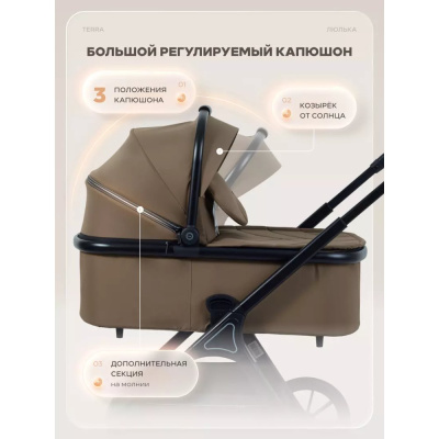 Коляска 2 в 1 Rant basic Terra RA163 Brown 05