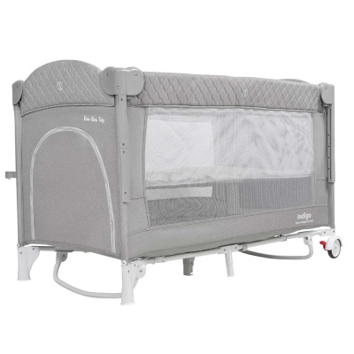 Кровать-манеж Indigo Bon-Bon Toy светло-серый 02