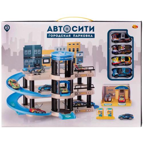 Парковка АвтоСити трехуровневая лифт 4 машинки ABToys PT-01771 фото 3