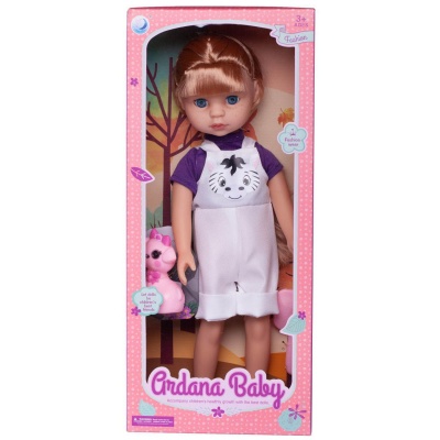 Кукла Ardana Baby блондинка с розовой кошкой ABToys WJ-19265 4