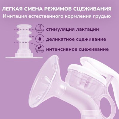Молокоотсос ручной 3 режима Lubby 34039/6 2