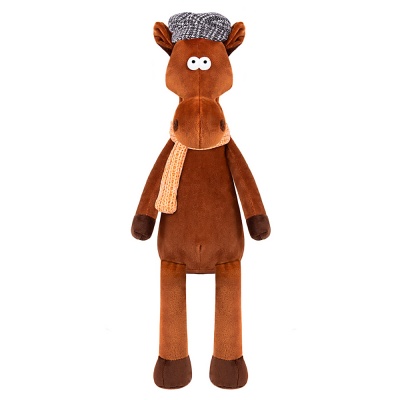 Мягкая игрушка Конь Эрик в кепке 28 см Символ Года Maxitoys MT-250227-28 3