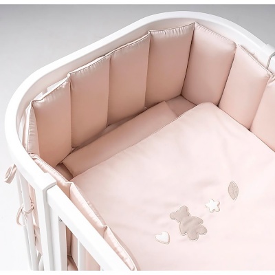 Бортик для детской кроватки Sateen Collection Бежевый Perina ФБ-1.03.04 2