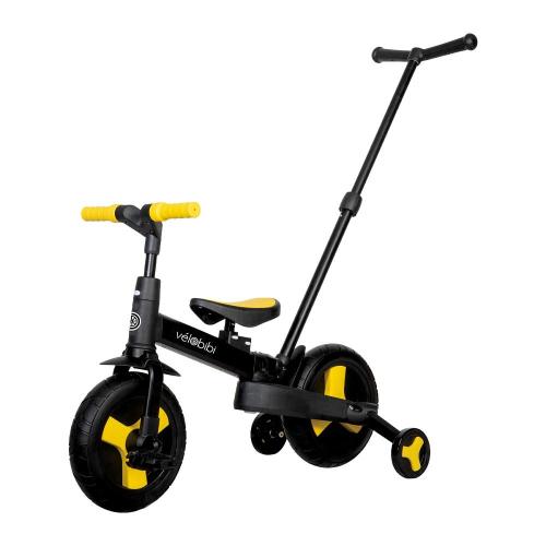 Велосипед-беговел с родительской ручкой Velobibi Орион ВЛ-2643 чёрно-жёлтый