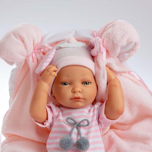 Игрушка Пупс New Born девочка в розовом летнем Alma Toys 8101 фото 2