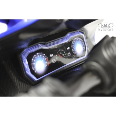 Детский электромотоцикл RiverToys М777БХ синий