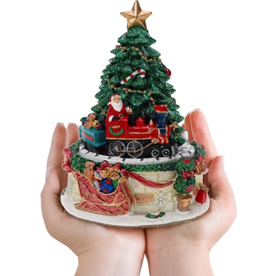 Статуэтка новогодняя Ёлочка с поездом Miland НУ-7081