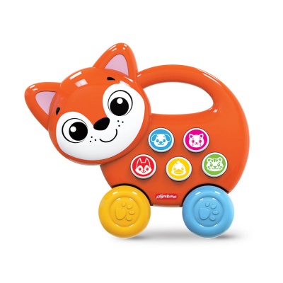 Игрушка Лисенок Зверята-каталочки Азбукварик
