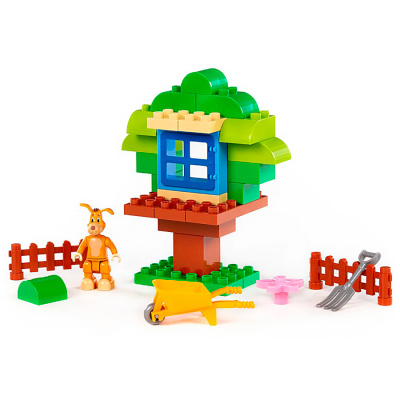 Конструктор Макси Простоквашино Шарик строит домик 30 деталей Полесье 23395 4