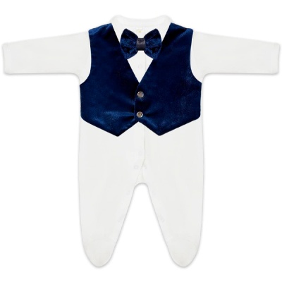 Комбинезон Маркиз с темно-синей жилеткой и бабочкой Luxury Baby РП-0010-2 2