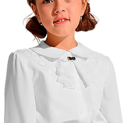 Блузка школьная для девочки Deloras С64301 белая 3