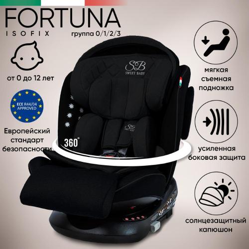 Автокресло Sweet Baby Fortuna 360 SPS IsoFix Black фото 7