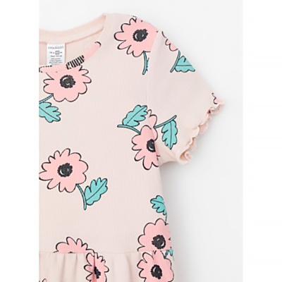 Платье летнее Crockid КР 5793 бежевый нежный цветок к549 4