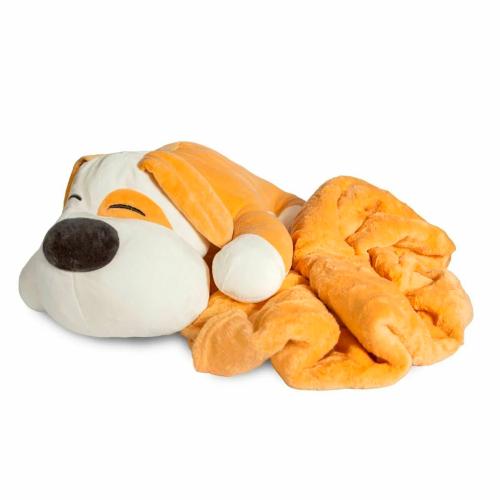 Мягкая игрушка Собака Лежачая Рыжая с пледом 60 см Maxitoys 300523-5-2-60 фото 2