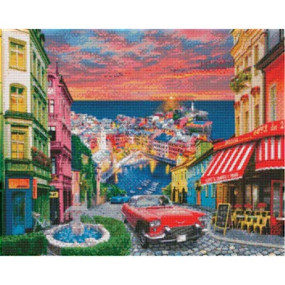 Алмазная мозаика Итальянский город блестящая с полным заполнением 40 х 50 см Рыжий кот НД-8621 2