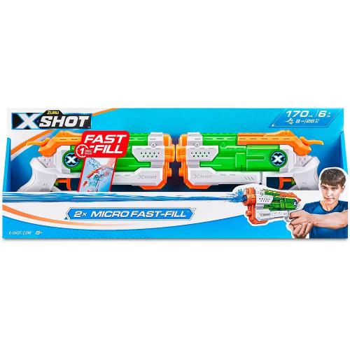 Набор 2 Бластера водных X-Shot Water FAST-FILL Микро Zuru 56244 фото 4