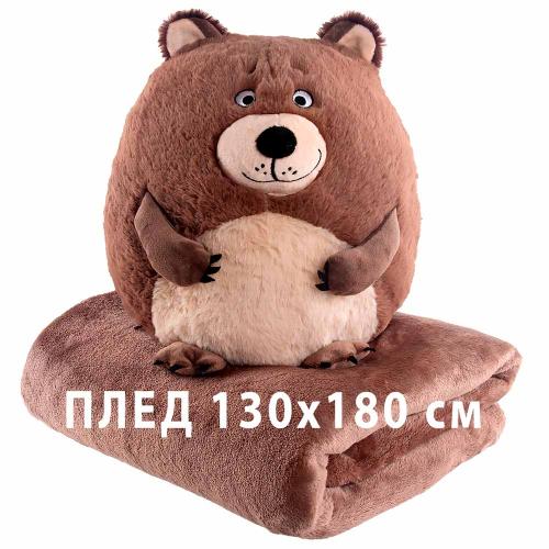Мягкая игрушка Медведь Мишутка 30 см с пледом Gulliver 66-2112T011-D2 фото 3