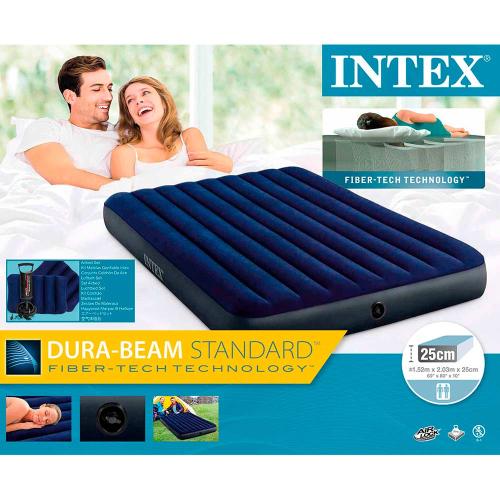 Надувной матрас с подушками и насосом 152 x 203 x 25 см Intex 64765 фото 4