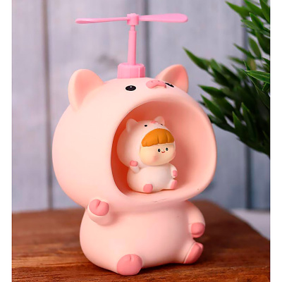 Ночник Копилка Baby pig fan iLikeGift 1041-15B pink 2