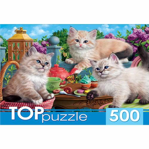 Пазлы Невские маскарадные котята TOPpuzzle 500 элементов Рыжий кот ХТП500-5725