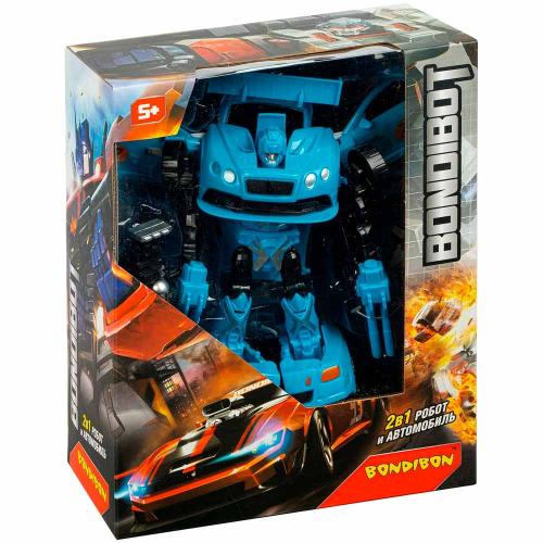 Трансформер Bondibot Синий робот Гоночный автомобиль Bondibon ВВ4956 фото 5