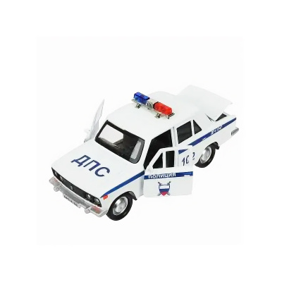 Игровой набор гараж полиция 20.5 см ваз 2106 Технопарк GARAGESMA-20PLPOL- VAZ-WOD 3