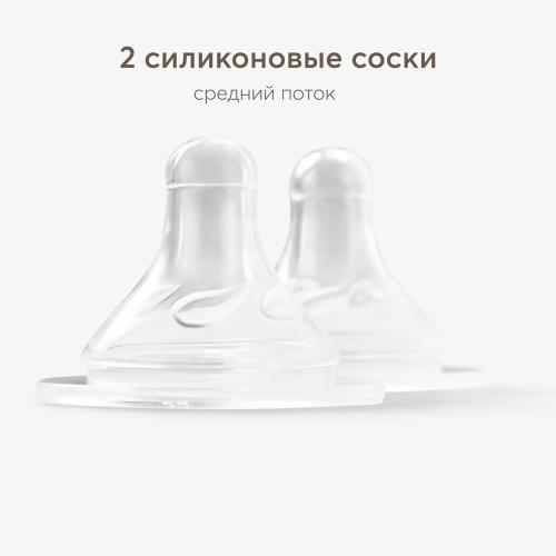 Силиконовые соски 2 штуки средний поток Happy Baby 12014 фото 3