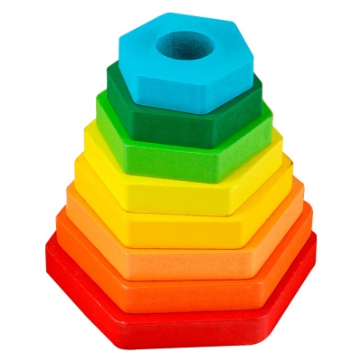 Пирамидка лабиринт деревянный Рыжий кот И-4032 3