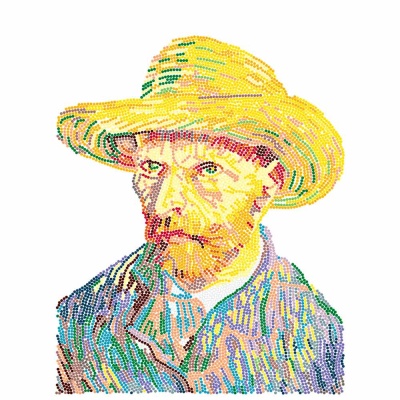 Алмазная мозаика Автопортрет Винсент ван Гог 30х40 см Фрея MET-ALPD-027 2