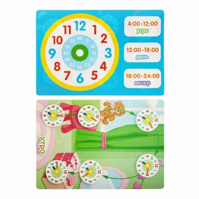 Игра развивающая Магнитные истории Учим время! Десятое Королевство 01658