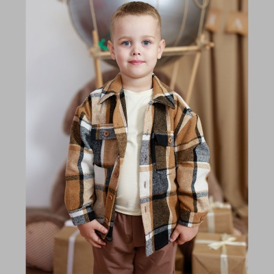 Рубашка Чуди Кидс 471725Ц2 коричневый 91