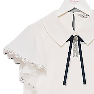 Блузка школьная для девочки Deloras Z64337S молочная 2