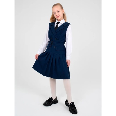 Сарафан школьный Синяя Мода W9802A-G39 синий 3