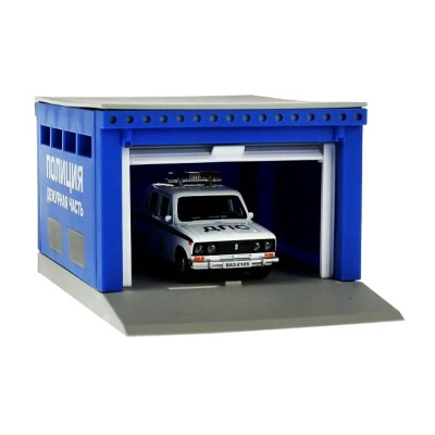 Игровой набор гараж полиция 20.5 см ваз 2106 Технопарк GARAGESMA-20PLPOL- VAZ-WOD 2