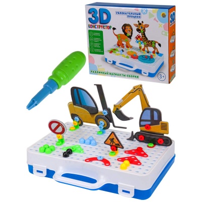 Конструктор-мозаика 3D Мечта строителя-1 Рыжий кот К-1724 1