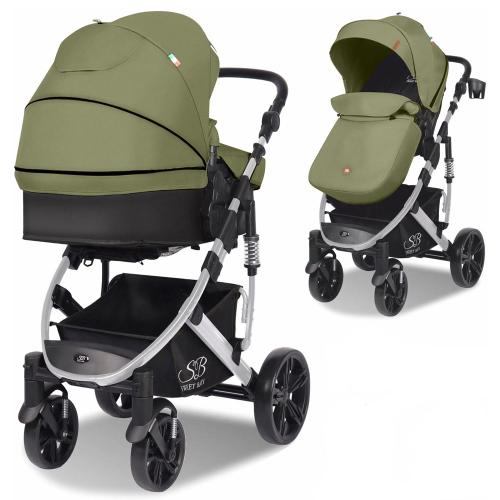 Коляска 2 в1 Comfort Dark Green Sweet Baby