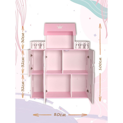 Домик для кукол Балерина Pema kids бело-розовый 3