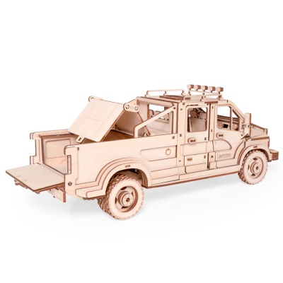 Конструктор деревянный Грузовик пикап Эльтано 226 деталей Lemmo 0144 4