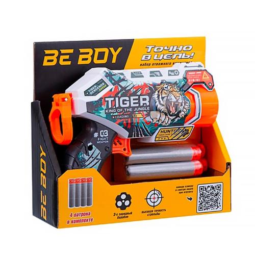 Пистолет Тигр трёхзарядный 4 софт патрона BeBoy IT109742 фото 4