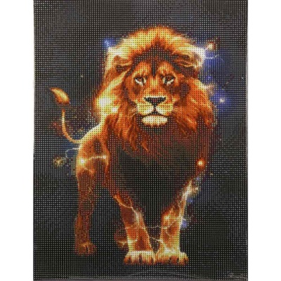 Алмазная мозаика Величественный лев 30х40 см полное заполнение Рыжий кот НД-0384 3