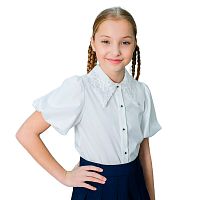 Блузка школьная для девочки Deloras С64304S белая