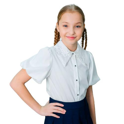 Блузка школьная для девочки Deloras С64304S белая