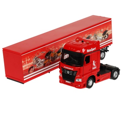 Металлическая машинка КамАЗ Магистральный тягач Технопарк KAMAZCARGO-37SL-RD 03