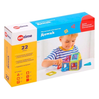 Конструктор магнитный Домик 22 детали On Time 45005 1