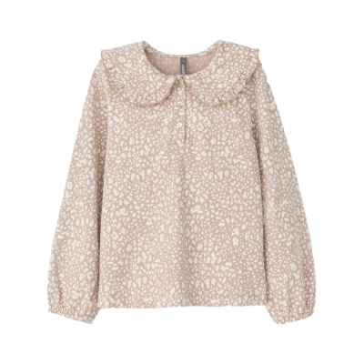 Блузка Леопард Crockid КР 302562 тёмно-бежевый 01