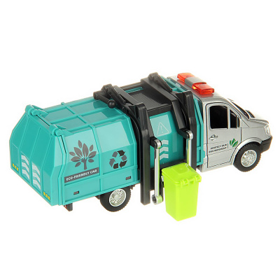 Автомобиль Мусоровоз инерционная свет звук Veld Co 132766 4