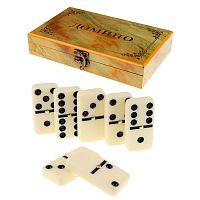 Домино в деревянной коробке Мрамор Miland ИГН-0304