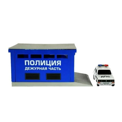 Игровой набор гараж полиция 20.5 см ваз 2106 Технопарк GARAGESMA-20PLPOL- VAZ-WOD 4