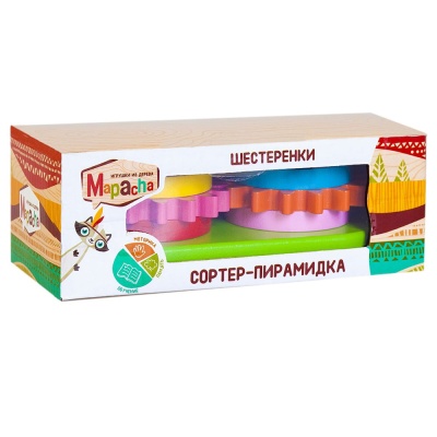 Сортер-пирамидка Шестеренки Mapacha 76708 2